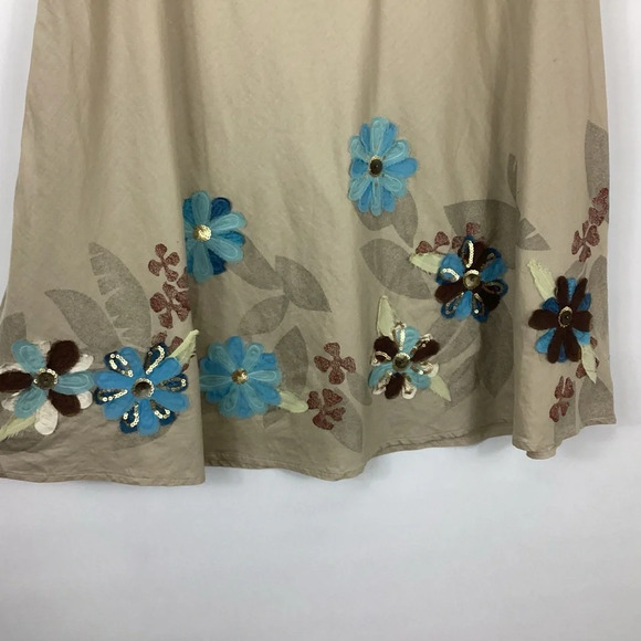 J. Jill Floral Applique Skirt Size Small - Picture 2 of 10